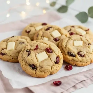 white chocolate cranberry cookies