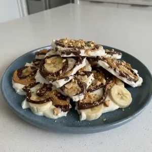 Peanut Butter Chocolate Greek Yogurt Bark