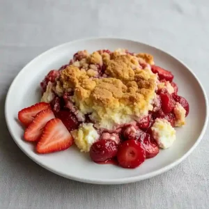 Strawberry Cheesecake Dump Cake