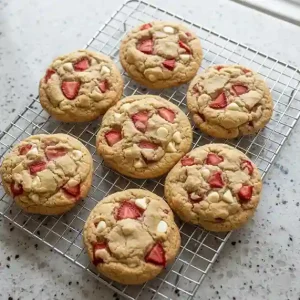 Strawberry White Chocolate Chip Cookies