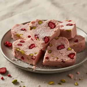 valentines day strawberry fudge