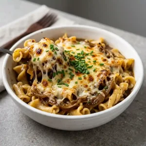 French Onion Pasta Bake