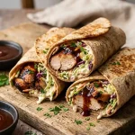 bbq chicken coleslaw wraps
