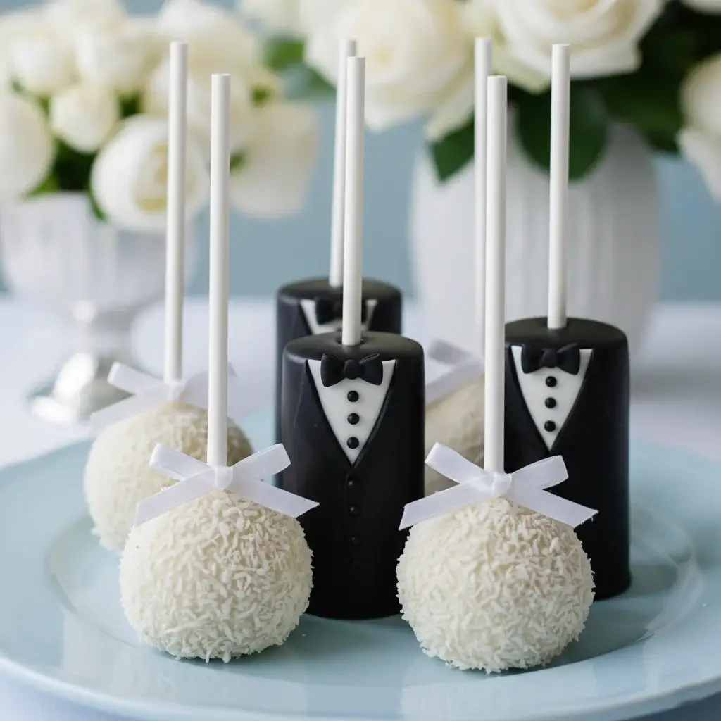 Bride And Groom Cake Pops