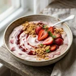 High Protein Strawberry Cheesecake Bowl