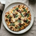 Tuscan Garlic Chicken Pita Pizza