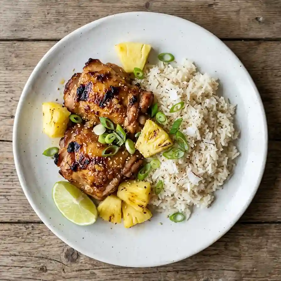 Hawaiian Chicken With Coconut Rice