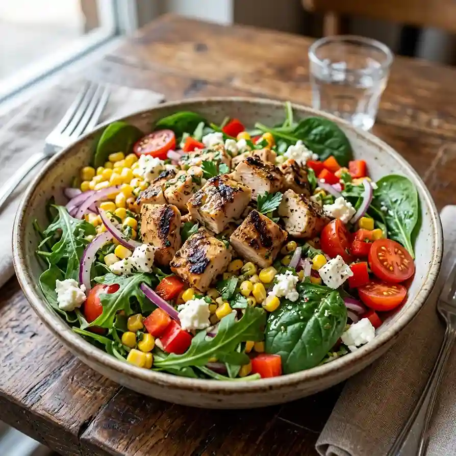 Grilled Chicken Salad With Vegetables