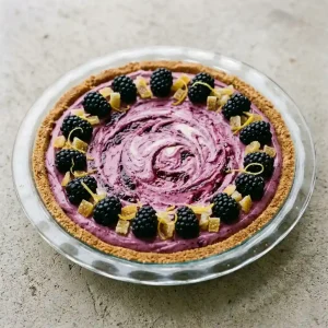 No Bake Blackberry Lemonade Pie