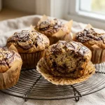 nutella banana swirl muffins