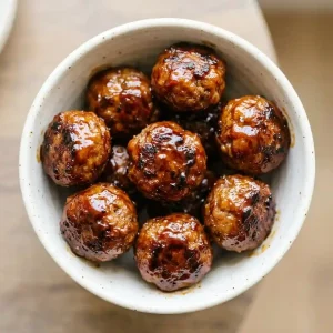 Peach BBQ Glaze Meatballs